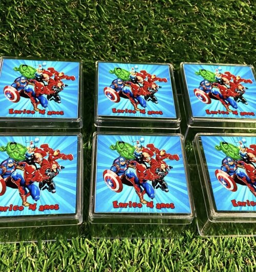Caixinha Acrílica Personalizada Super Heróis