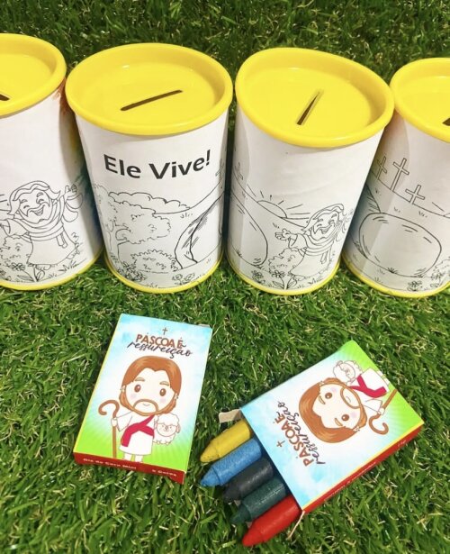 Cofrinho de colorir personalizado