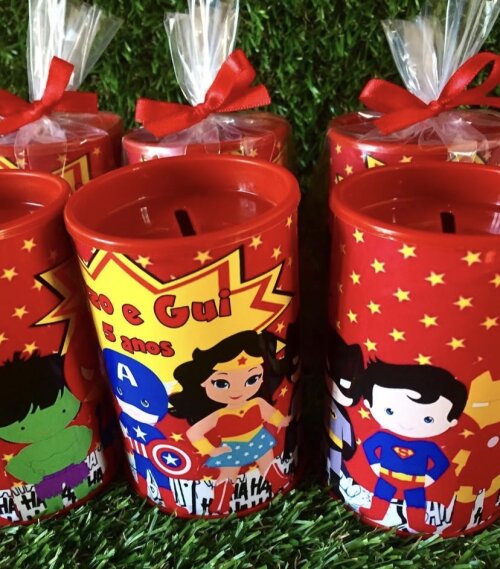 Cofrinhos personalizados heróis baby
