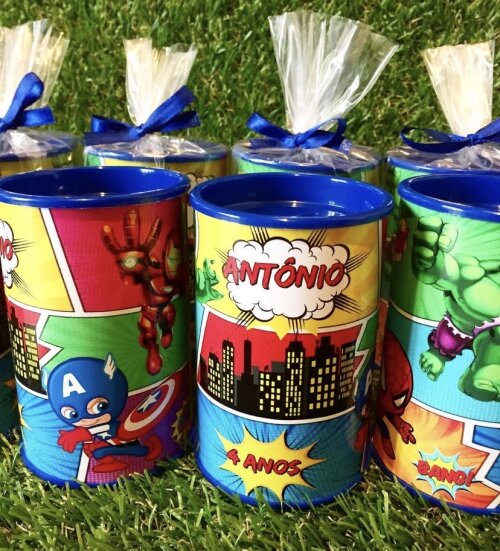 Cofrinhos personalizados heróis baby