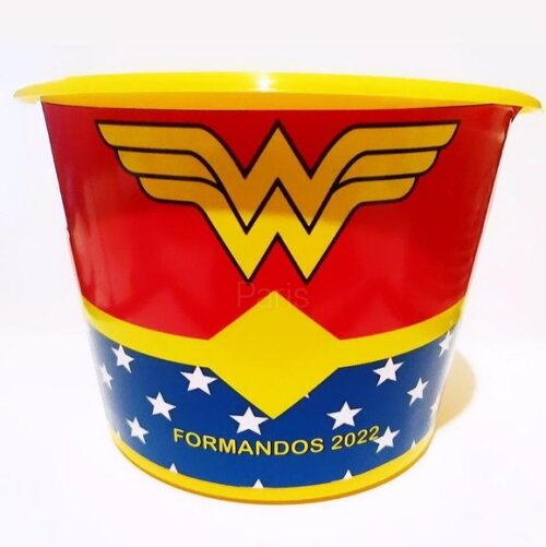 Baldinhos de Pipoca Super Heróis Logo Personalizados