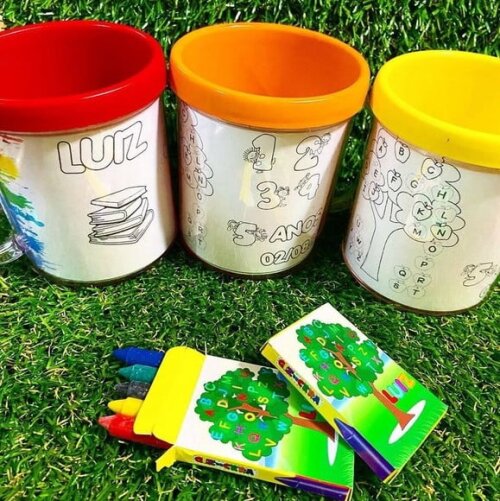 Caneca de Colorir Personalizada