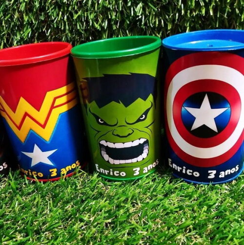 Cofrinhos Super Heróis Personalizados