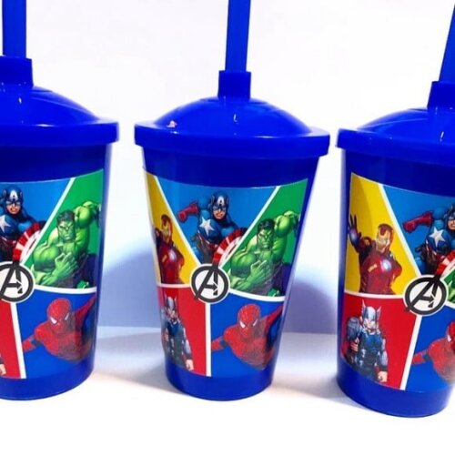 Copo com Canudo Personalizado 400ml