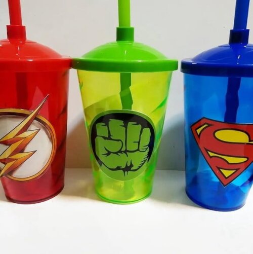 Copo com Canudo Personalizado 400ml