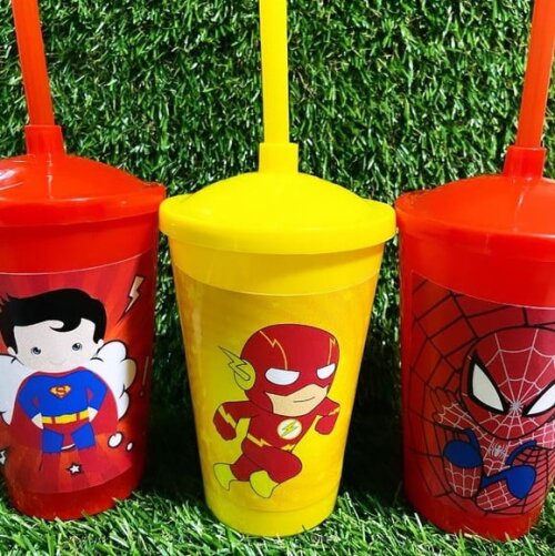 Copo com Canudo Personalizado 400ml