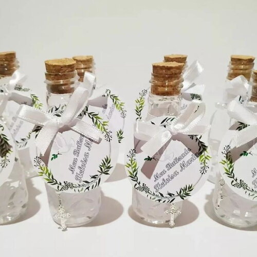Garrafinha com Renda e Tercinho Personalizada