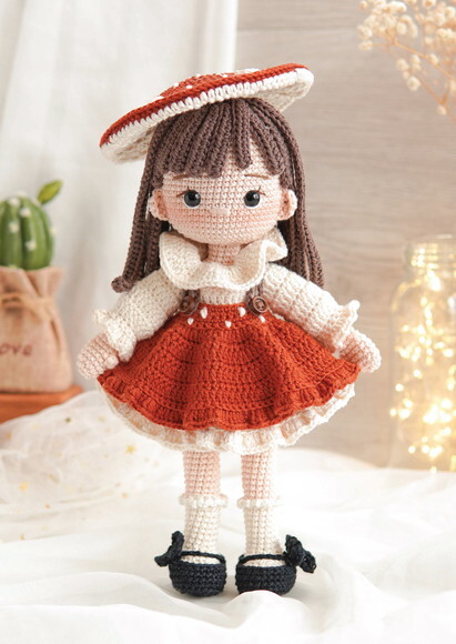 Boneca Amanita em Amigurumi