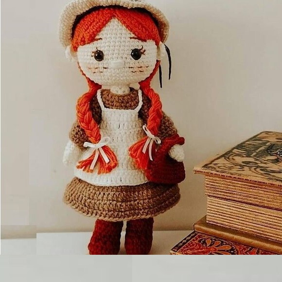 Boneca Anne - Amigurumi (série Anne With An E)
