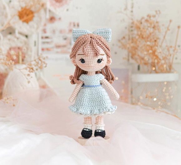 Boneca Wendy em Amigurumi