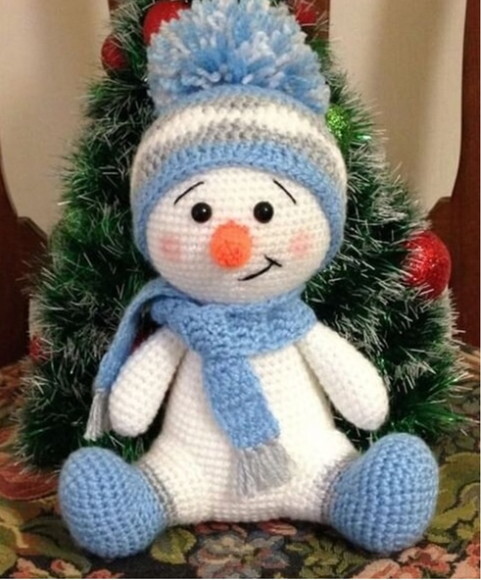Boneco de Neve em Crochê