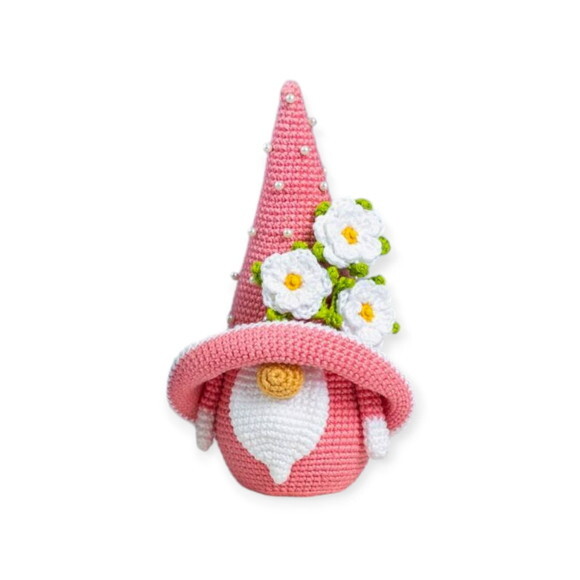 Gnomo Rosa Amigurumi