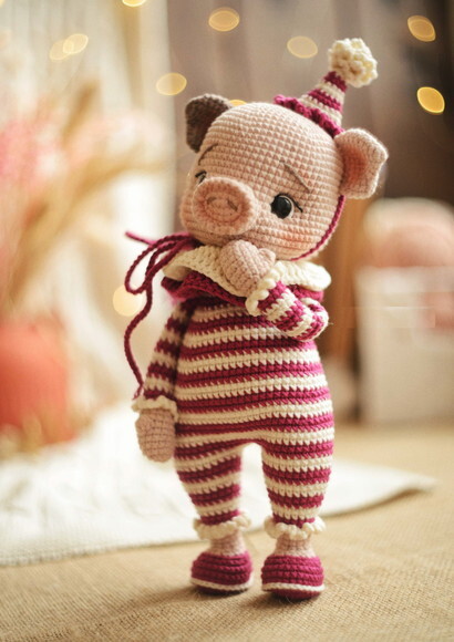 Ivy o Porquinho em Amigurumi