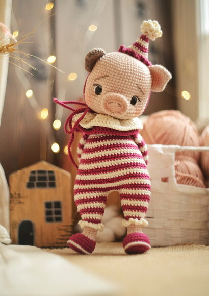 Ivy o Porquinho em Amigurumi