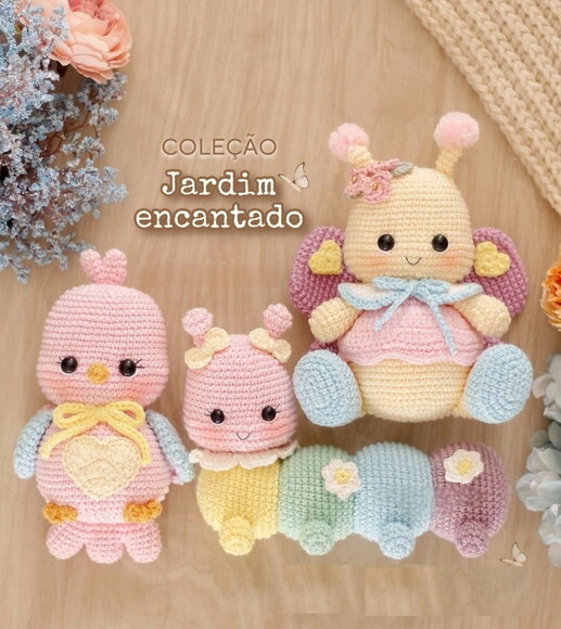 Kit Jardim Encantado Amigurumi