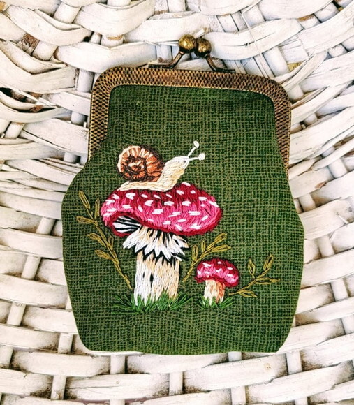Porta Moedas Vintage cogumelo