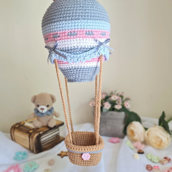 Ursinho no Balão Amigurumi