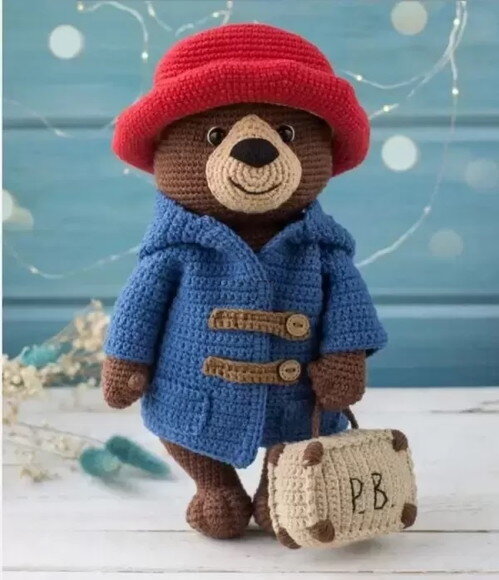 Urso Paddington em Amigurumi