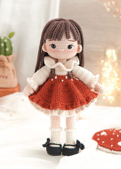 Boneca Amanita em Amigurumi