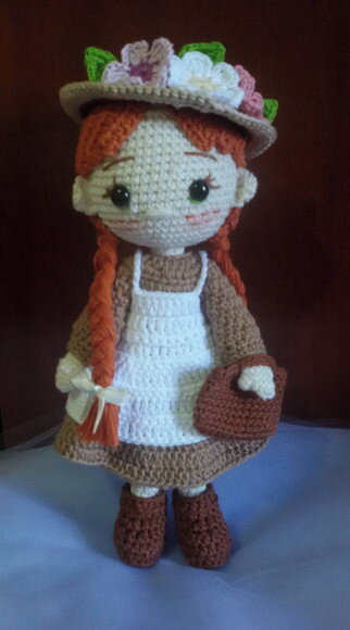 Boneca Anne - Amigurumi (série Anne With An E)