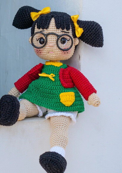 Boneca Chiquinha em Amigurumi