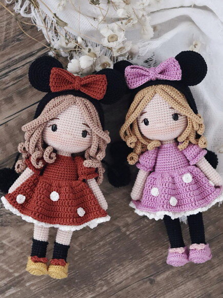 Boneca Minnie em Amigurumi