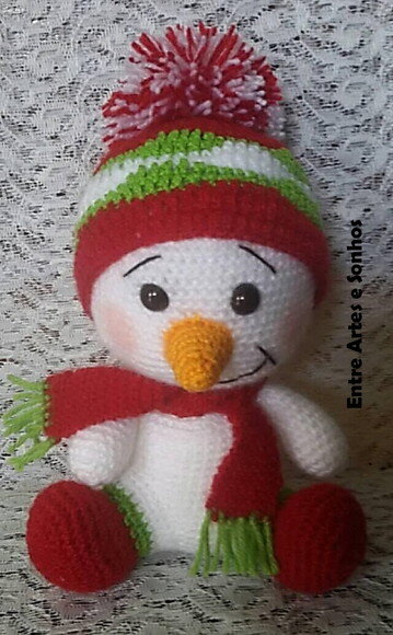 Boneco de Neve em Crochê