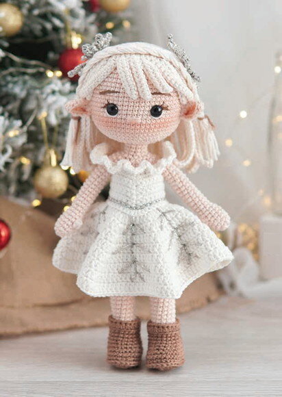 Elfo Flocos de Neve em Amigurumi