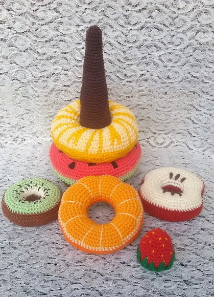 Frutas Empilháveis - Amigurumi