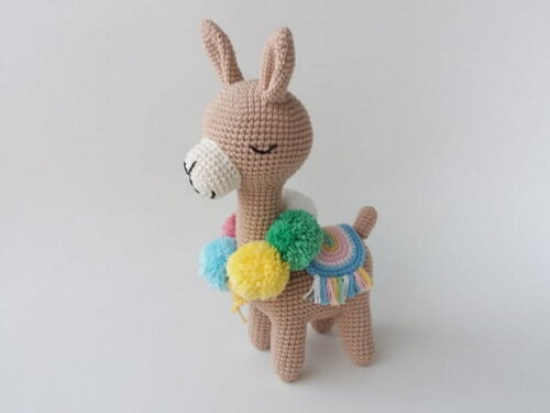 Lhama em Amigurumi