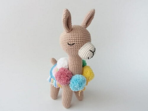 Lhama em Amigurumi