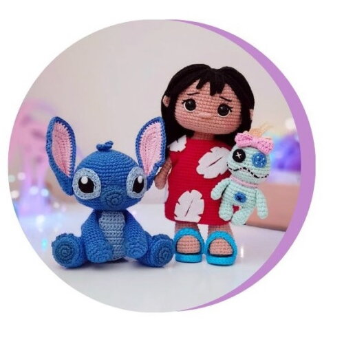 Lilo & Stitch em Amigurumi