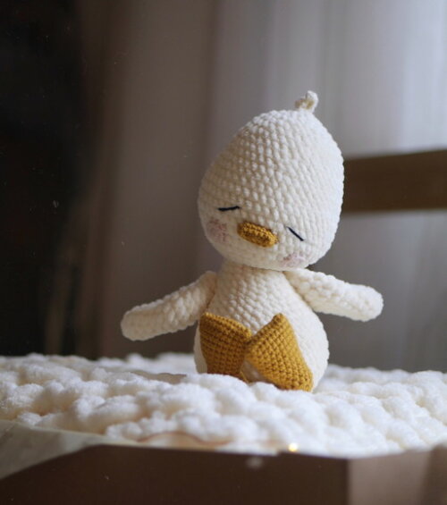 Patinho Dorminhoco em Amigurumi
