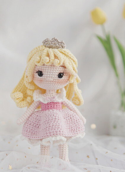 Princesa Aurora (bela Adormecida) em Amigurumi