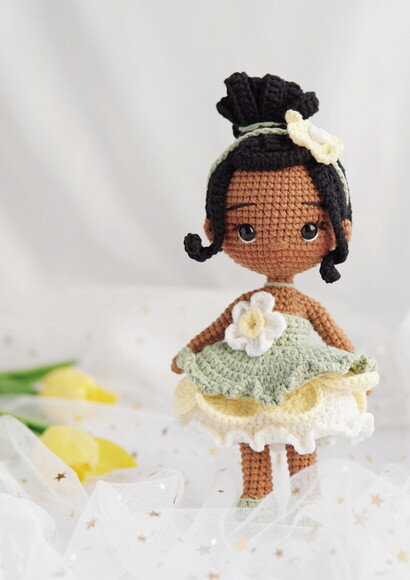 Princesa Tiana em Amigurumi