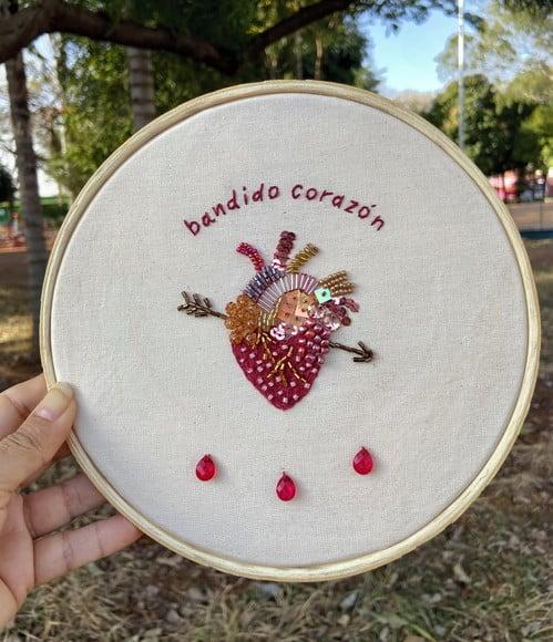 Bastidor Bordado Bandido Corazón