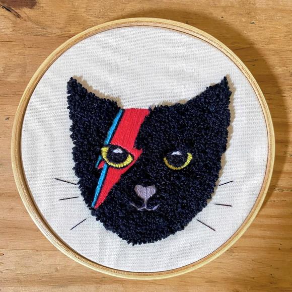 Bastidor Bordado Gatinha - Bowie