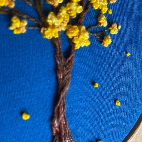 Bastidor Bordado Ipê Amarelo (14 cm)