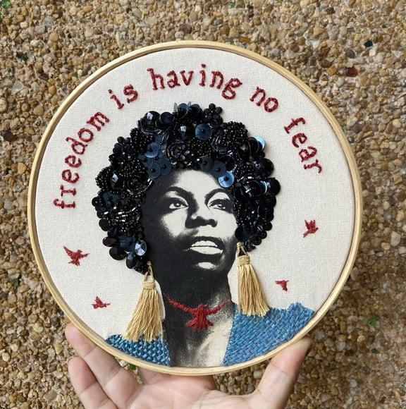 Bastidor Bordado Nina Simone