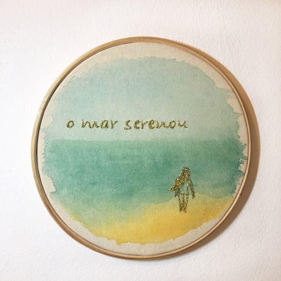 Bastidor Bordado o Mar Serenou