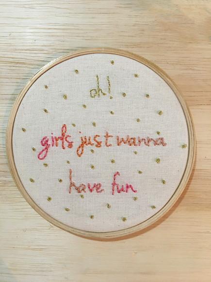Bordado Girls Wanna Have Fun