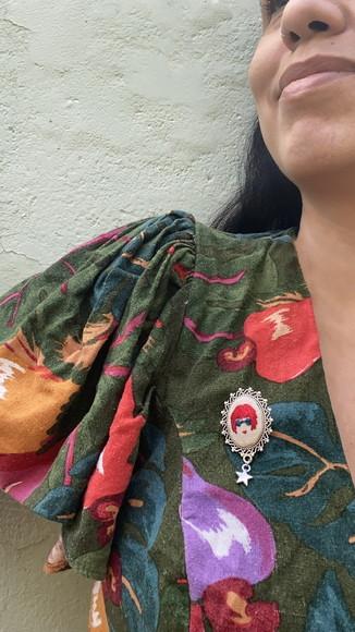 Broche Bordado Rita Lee