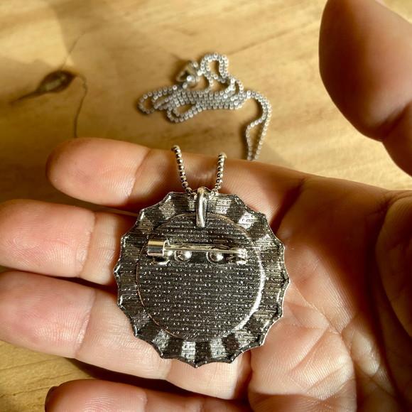 Broche/colar Bordado Amelie