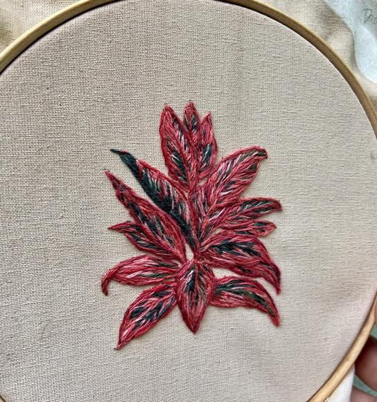 Quadro Bordado Dracena II