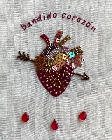 Quadro Bordado Bandido Corazón