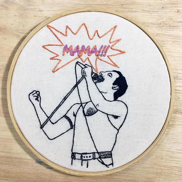 Quadro Bordado Freddie
