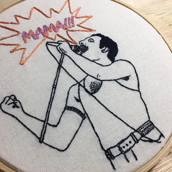 Quadro Bordado Freddie