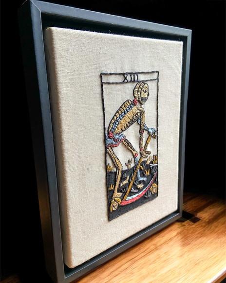 Quadro Bordado Tarot Arcano 13