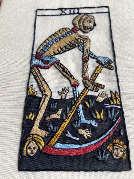 Quadro Bordado Tarot Arcano 13