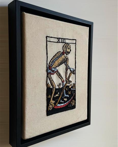 Quadro Bordado Tarot Arcano 13